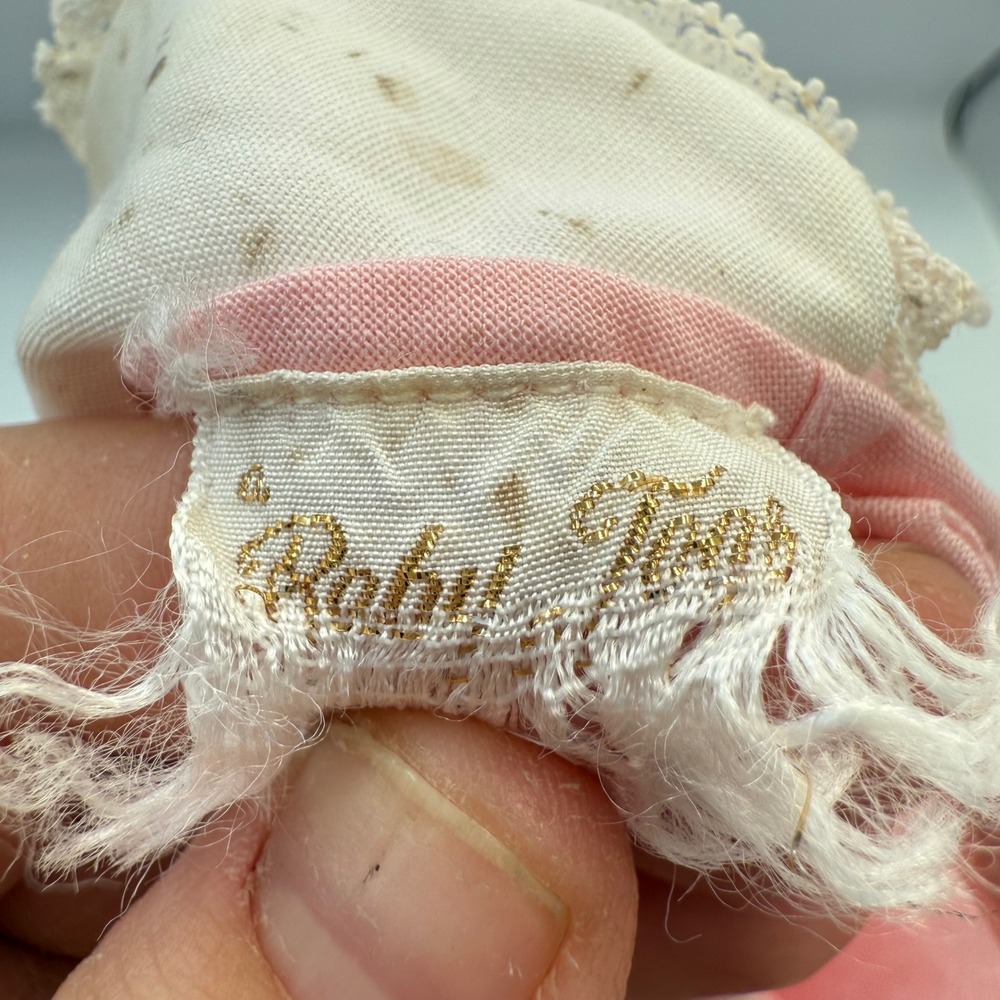 Vtg 60s Baby Togs Pink Dress |Lace Collar & Floral Embroidery| 6-12 mo/Baby Doll - Picture 8 of 8